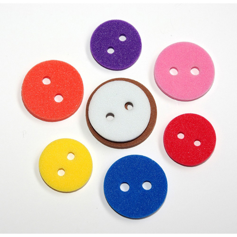 3700010419898 - 300 BOUTONS MOUSSE COLORIS ASSORTIS