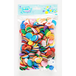 3700010419898 - 300 BOUTONS MOUSSE COLORIS ASSORTIS