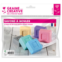 3471052003504 - 6 PAINS SAVONS À MOULER COLORIS ASSORTIS