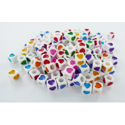 8428885460993 - 600 PERLES CUBE CŒUR