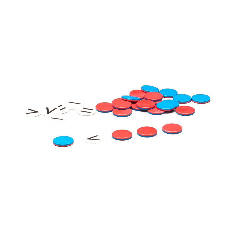 4260414066450 - 400 JETONS DE COMPTAGE BICOLORE ROUGE/BLEU