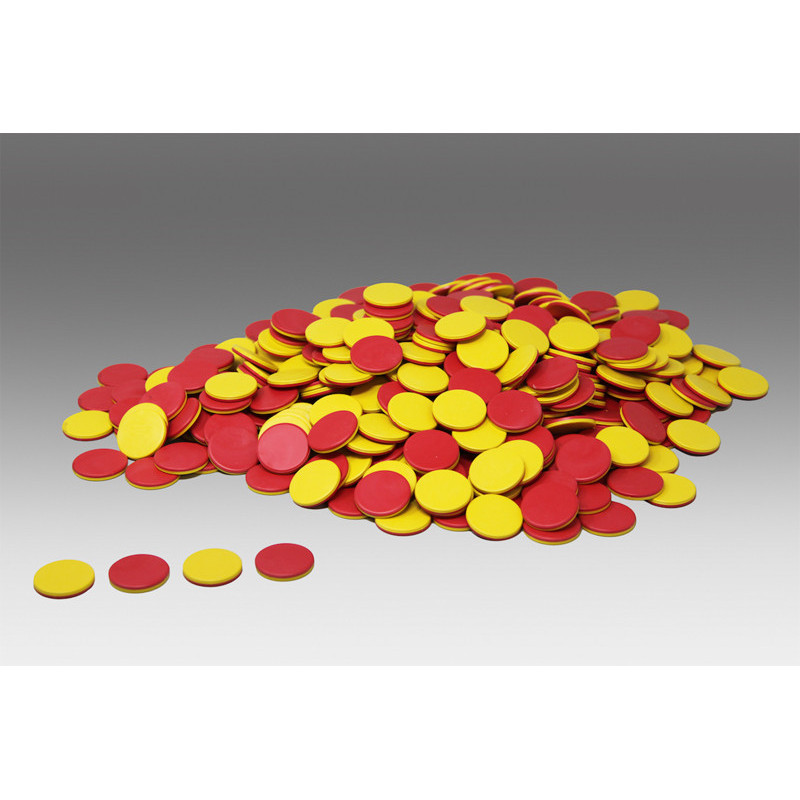 4260414068102 - 400 JETONS DE COMPTAGE BICOLORE ROUGE/JAUNE