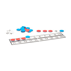 4260414065934 - TABLEAU DE COMPTAGE + 22 JETONS ROUGE/BLEU + 10 SIGNES D'OPERATIONS