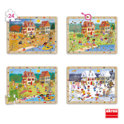 8426804504247 - 4 PUZZLES D'OBSERVATION LES 4 SAISONS 24 PIECES