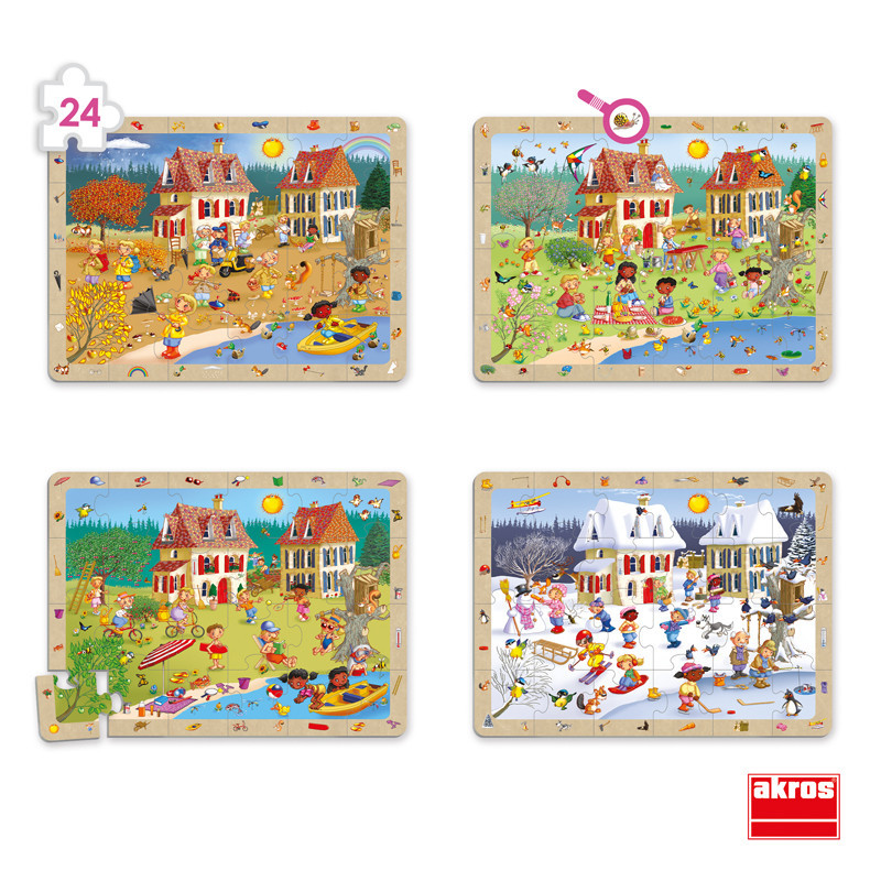 8426804504247 - 4 PUZZLES D'OBSERVATION LES 4 SAISONS 24 PIECES