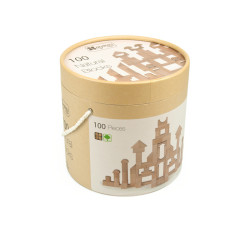 8416040161014 - BLOCS EN BOIS NATUREL 100 PIÉCES