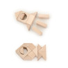 8416040161014 - BLOCS EN BOIS NATUREL 100 PIÉCES