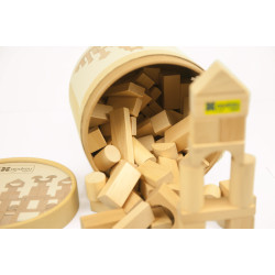 8416040161014 - BLOCS EN BOIS NATUREL 100 PIÉCES
