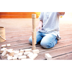 8416040161014 - BLOCS EN BOIS NATUREL 100 PIÉCES