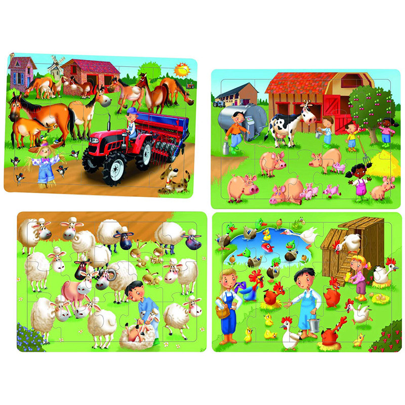 8426804506159 - PUZZLES COOPÉRATIFS LA FERME LOT DE 4