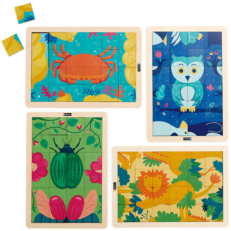 3133093872821 - 4 PUZZLES MAGIQUES LES ANIMAUX