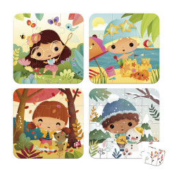 3700217325428 - 4 PUZZLES ÉVOLUTIFS LES 4 SAISONS