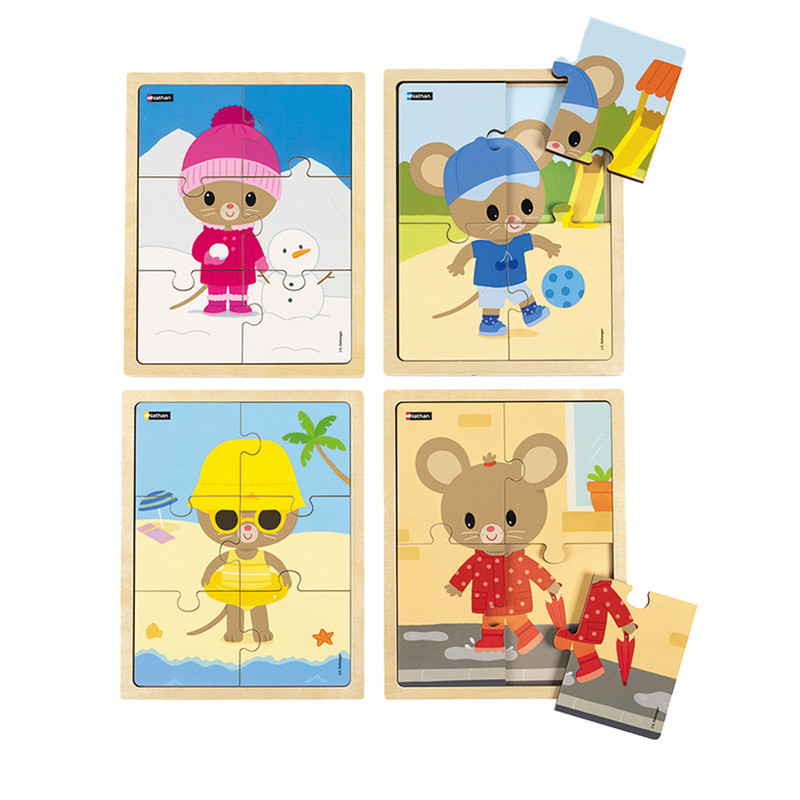 3133099098669 - 4 PUZZLES KIMI - LES SAISONS 4 ET 6 PIECES