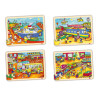 8426804521350 - 4 PUZZLES BOIS LES TRANSPORTS 35 PIECES