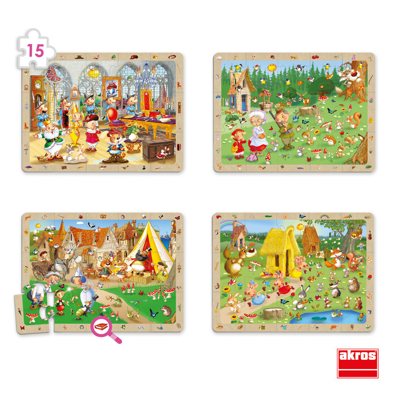 8426804504155 - 4 PUZZLES D'OBSERVATION LES CONTES CLASSIQUES