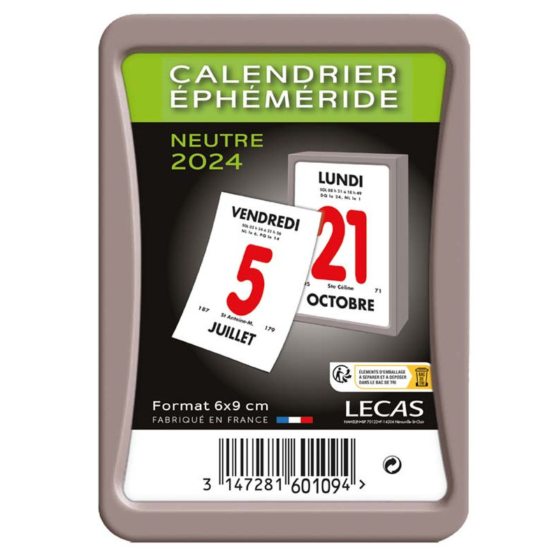 - BLOC CALENDRIER JOURNALIER