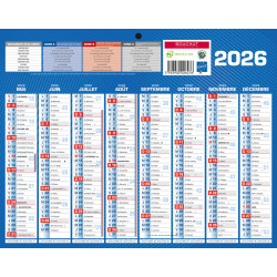 3592930028157 - CALENDRIER PETIT FORMAT 21X27CM SEPTEMBRE/DÉCEMBRE CLASSIQUE 16 MOIS MINI