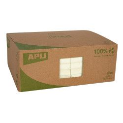 8410782183211 - 12 BLOCS 100F NOTES REPOSITIONNABLES 100% RECYCLÉ 75X125 JAUNE