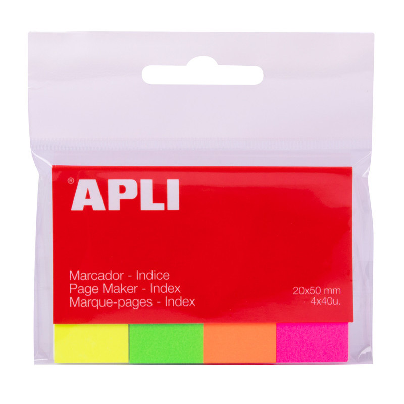 8410782112860 - 160 INDEX PAPIER 20X50MM COLORIS ASSORTIS