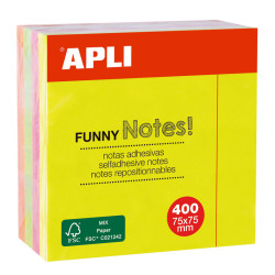 8410782109747 - 400F NOTES REPOSITIONNABLES 75X75 COLORIS ASSORTIS
