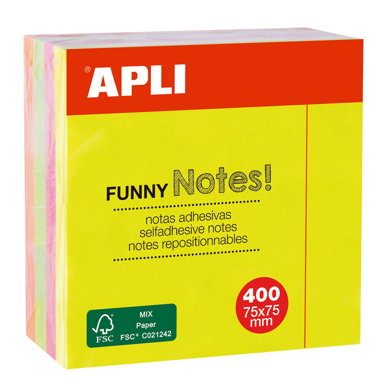 8410782109747 - 400F NOTES REPOSITIONNABLES 75X75 COLORIS ASSORTIS