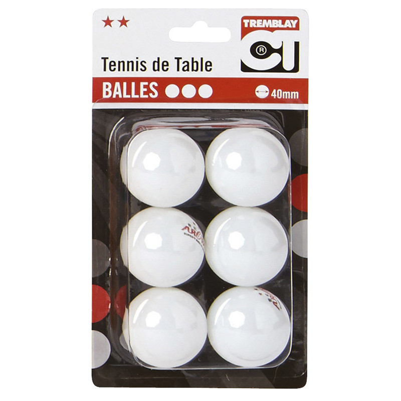 3700322916207 - 6 BALLES DE TENNIS DE TABLE