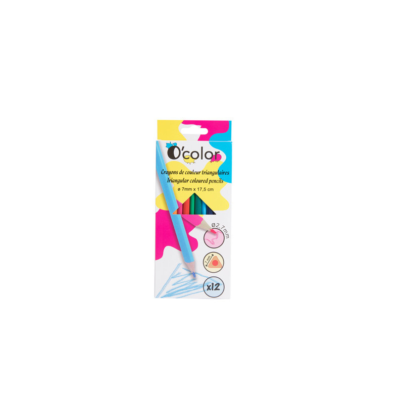 3700773318421 - 12 CRAYONS DE COULEURS COLORIS ASSORTIS