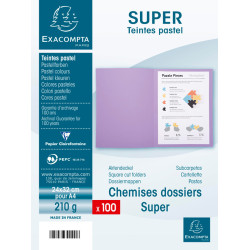 3288583300107 - 10 CHEMISES DOSSIER QUALITÉ SUPÉRIEURE BLEU