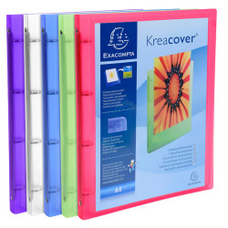 3130630519690 - KRÉACOVER MINI-CLASSEUR PERSONNALISABLE A4 D20 COLORIS ASSORTIS