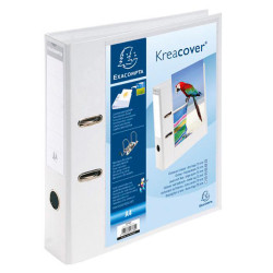 3130630537892 - KRÉACOVER CLASSEUR LEVIER PERSONNALISABLE D70 BLANC