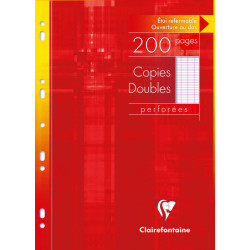 3329680471106 - CLAIREFONTAINE COPIES DOUBLES PERFORÉES 21X29,7 200P SÉYÈS