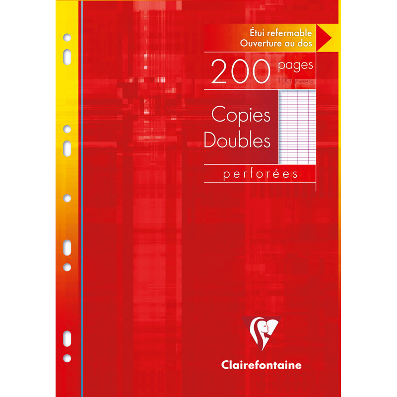 3329680471106 - CLAIREFONTAINE COPIES DOUBLES PERFORÉES 21X29,7 200P SÉYÈS
