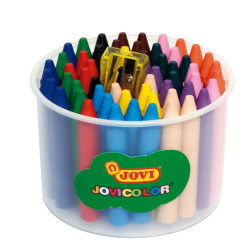 8412027008327 - JOVI POT 60 MAXI-CRAYONS A LA CIRE COLORIS ASSORTIS