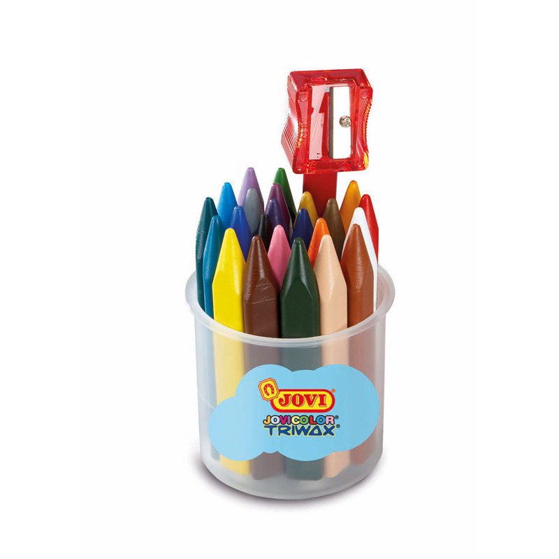 8412027025379 - TRIWAX POT 24 MAXI CRAYONS A LA CIRE COLORIS ASSORTIS