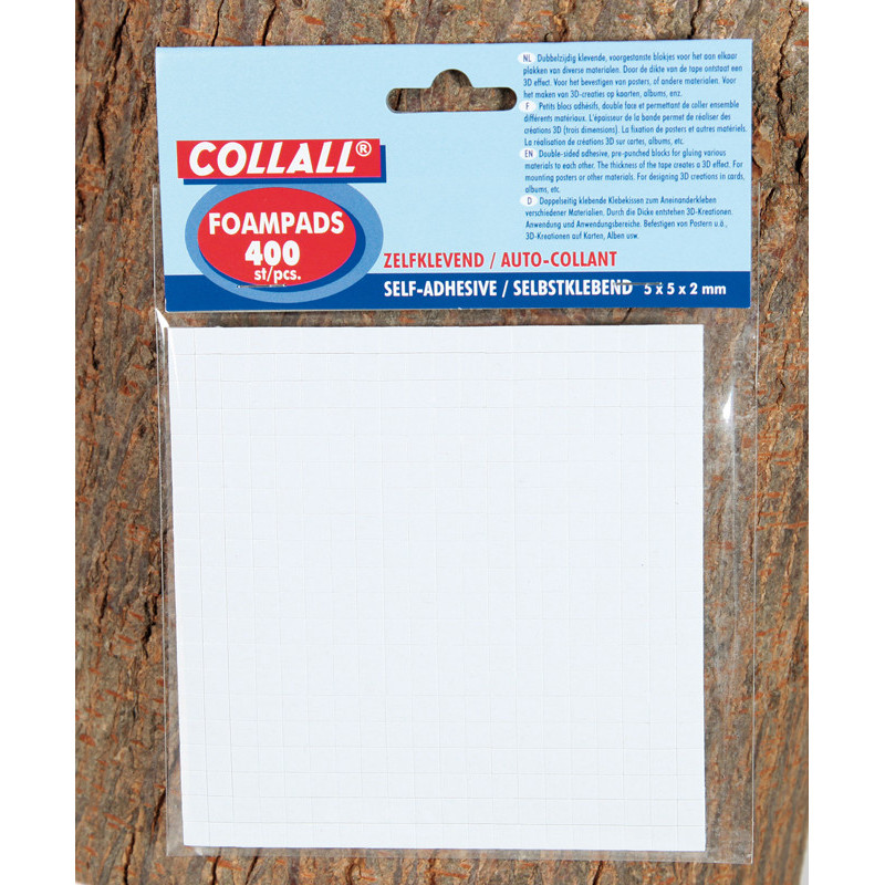8428885441039 - CARRÉ MOUSSE ADHÉSIVE DOUBLE FACE 50X50X2MM