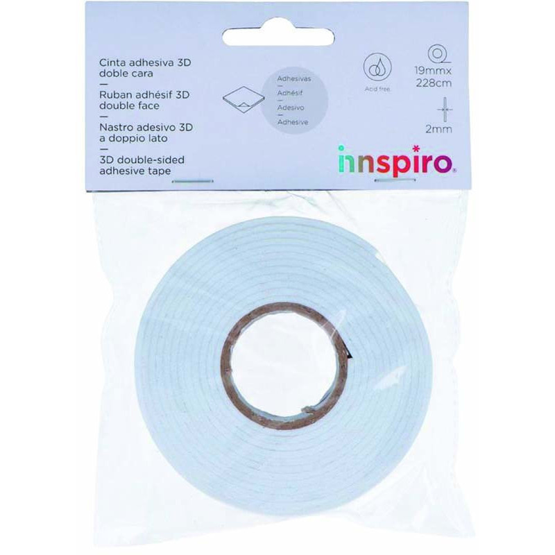 8428885441046 - ROULEAU MOUSSE ADHÉSIVE DOUBLE FACE 19MMX2,29M