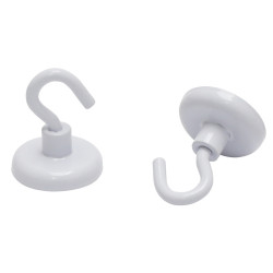 3700773321643 - 2 CROCHETS DE SUSPENSION MAGNÉTIQUES ULTRA FORT Ø25MM