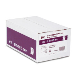 3020126503206 - 500 ENVELOPPES BLANCHES 114X162MM