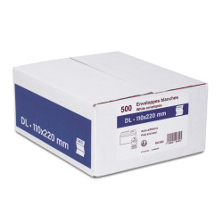 3020126503404 - 500 ENVELOPPES BLANCHES 110X220MM