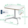 1 BUREAU ASSIS DEBOUT COMPACT MANUEL