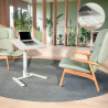 1 BUREAU ASSIS DEBOUT PLIABLE