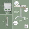 1 BUREAU ASSIS DEBOUT PLIABLE