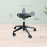1 TABOURET A ROULETTES ASSIS DEBOUT