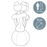 1 BALLON D'ASSISE LESTE GRIS FONCE 55CM