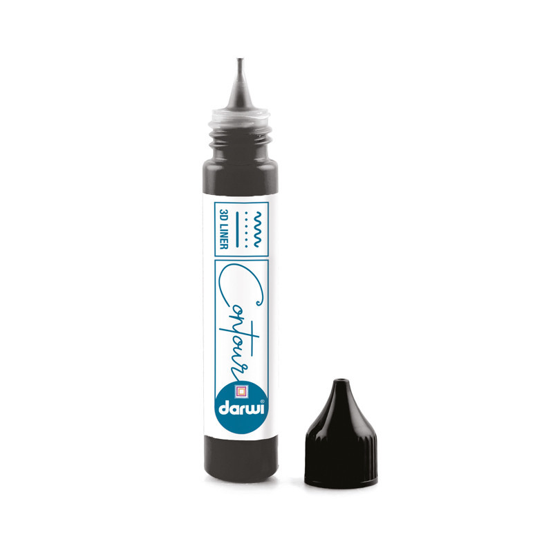 DARWI GLASS CONTOUR FLACON APPLICATEUR 30 ML NOIR