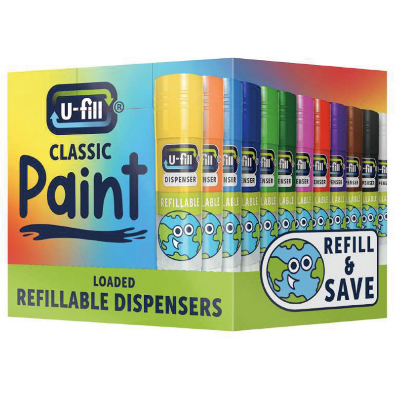 5060438218052 - 1 BOITE DE 12 RECHARGES POUR STICKS GOUACHE COLORIS ASSORTIS