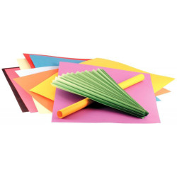 1 LOT 24 FEUILLES PAPIER DESSIN VIVALDI 50X65CM 240G - 10 COULEURS ASSORTIES