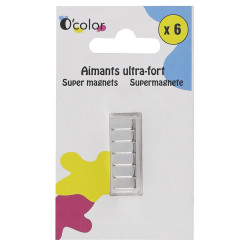 3700773321612 - 1 LOT 6 AIMANTS ULTRA-FORT 10X10X5MM
