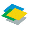 8000796090676 - UNICO - 4 PLAQUES DE BASE CARREES COLORIS ASSORTIS