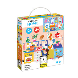 - PUZZLE LA MAISON 24 PIECES + 32 CARTES ILLUSTREES